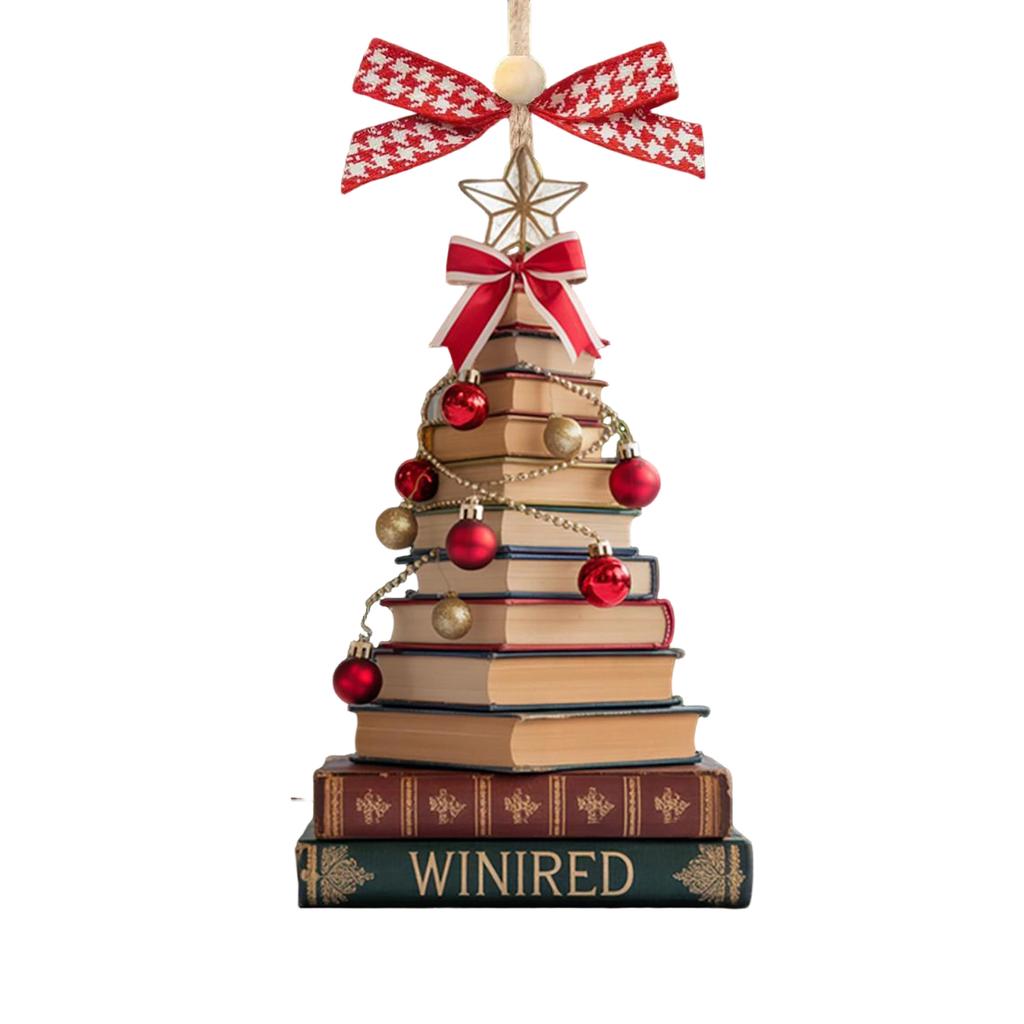 Christmas Book Tree Ornament ACRYLIC, Book Gift, Book Lover Gift, Book Ornament, Book Gift, Book Lover Gift, Librarian Gift