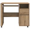 Rolling Desk Artisan Oak 91 x 50 x 77 cm Wood Based Material