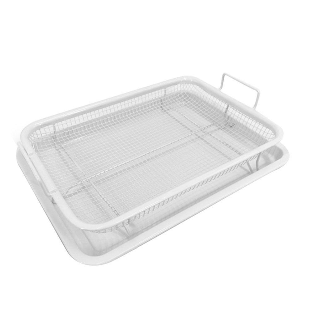 Stainless Steel Baking Tray for Oven Elevated Mesh 2 in 1 Grid Air Fryer Holder  Fries
