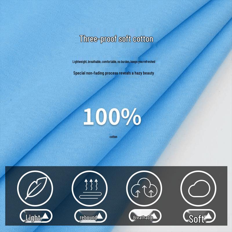 Trójwarstwowa Miękka Bawełniana Tkanina na Koszulki Dwustronna