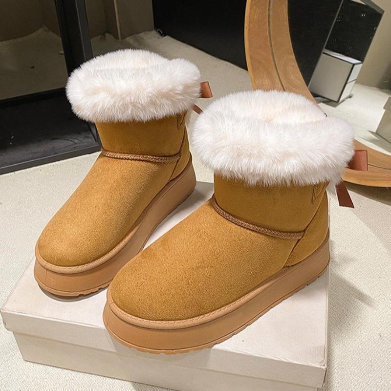 2025Winter Women Shoes Fashion High Top Cotton Shoes Plush Warm Snow Boots Winter Boots for Women Outdoor Non Slip Platform Boot