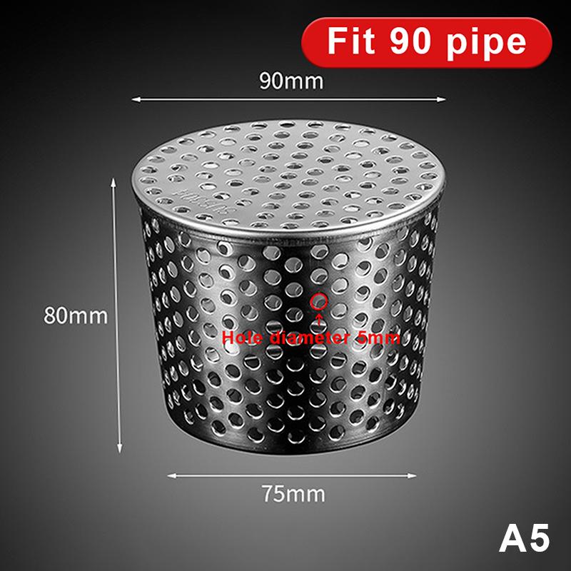304 Stainless Steel Drain Cover Anti Clogging Hair Trap Removable Filter Screen for Bathroom Floor Universal Fit