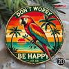 HD Tin Sign Do What Makes You Happy Frog on Mushroom Retro Wall Decor for Home and Garden