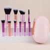 Mini 10-Piece Portable Makeup Brush Set: Eyeshadow & Powder Tools