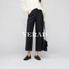 Yalida Women's 2026 Spring High-Waist Cropped Wide-Leg Pants