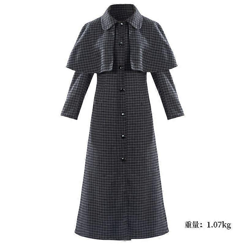 Mittwoch Tweedmantel Rollenspielkostüm Halloween Cosplay Outfit