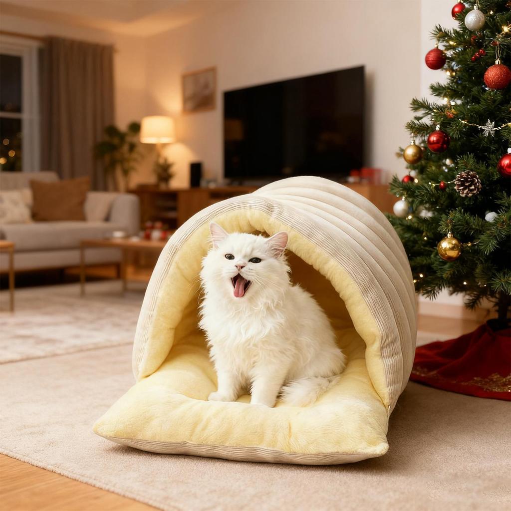 Dog Beds Removable Winter Nest Kennel Cat Bed Cave For Puppy Kitten Animal Indoor Living Room Bedroom Balcony Apartment