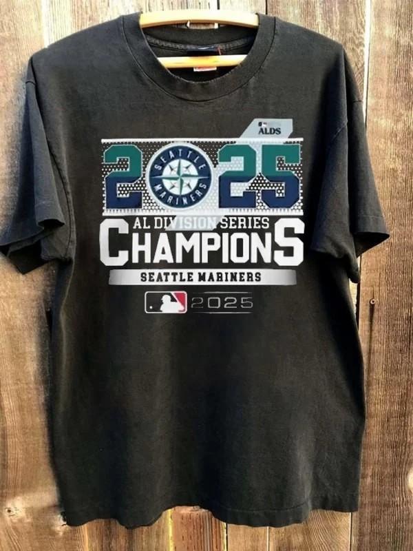 Seattle Mariners 2025 Чемпионы ALDS MLB Американская лига Дивизион Унисекс Футболка XL
