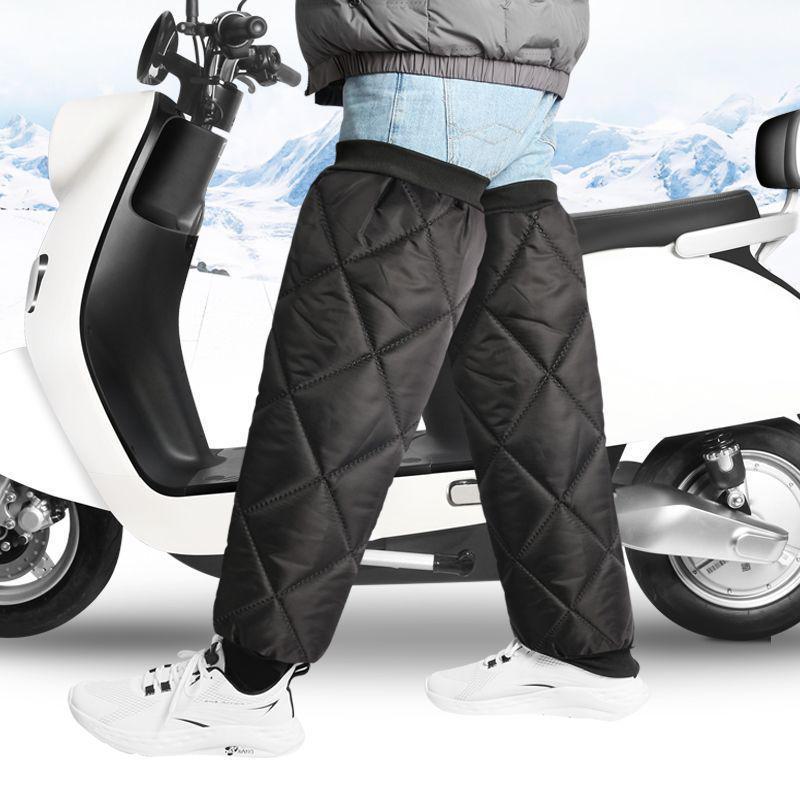 Winter Electric Car Knee Pads for Men and Women: Windproof, Warm Leggings for Motorcycle Riding, Heat-Protective Gear