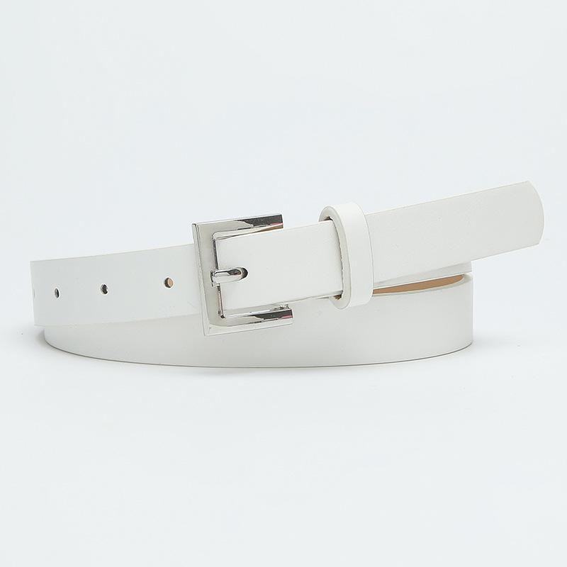 Women'S Pin Buckle Belt Simple Dress Decorative Belt Women'S Jeans Belt