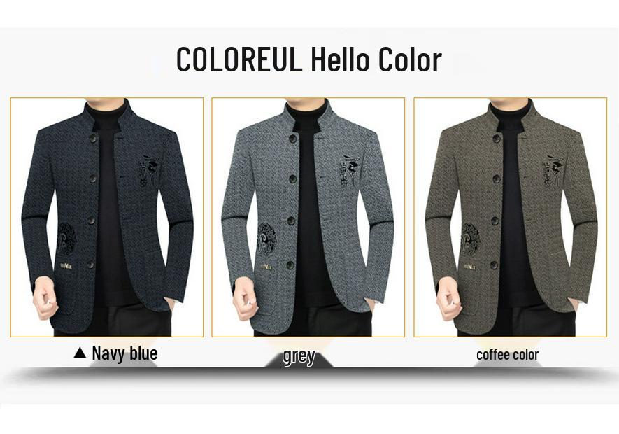 Men's Stand Collar Jacket - 2024 Autumn/Winter Fashion: Casual, Trendy, Versatile Business Outerwear