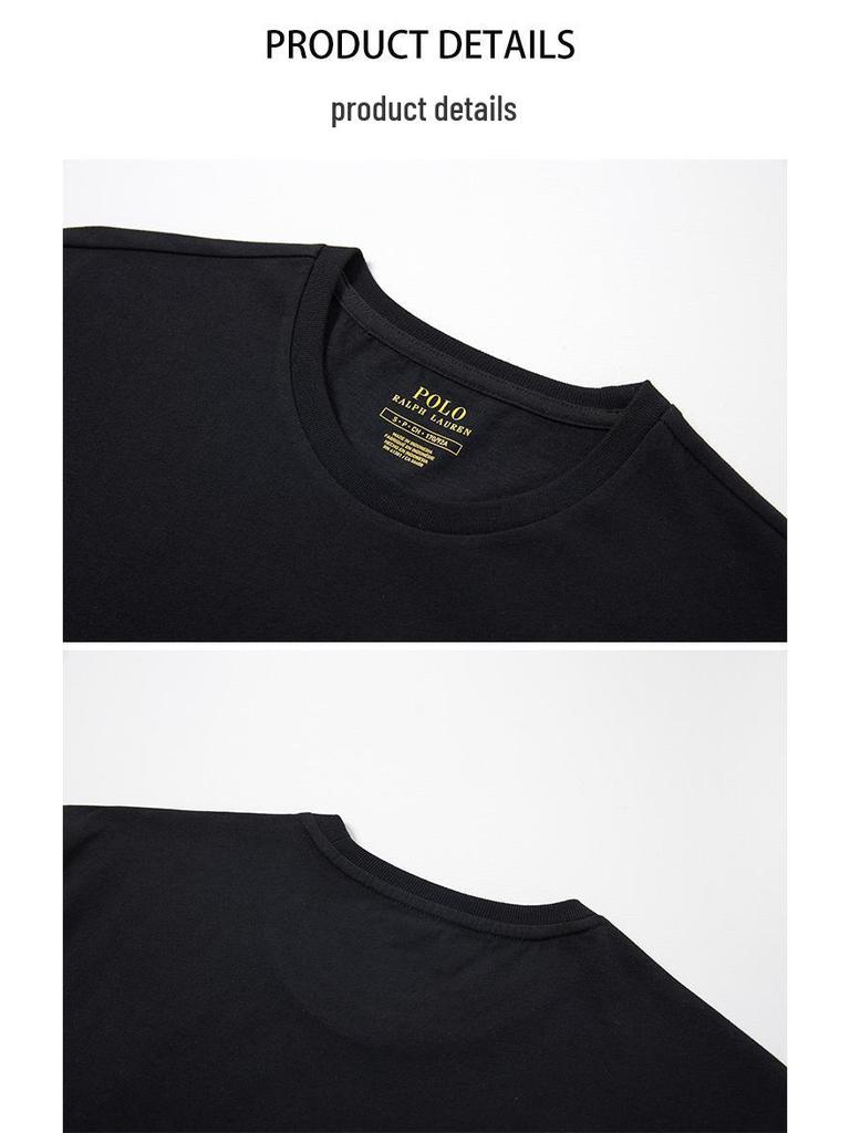 Men's Malaysia Logo Slim Fit Cotton T-shirt - Short Sleeve, Round Neck, Summer Business Wear