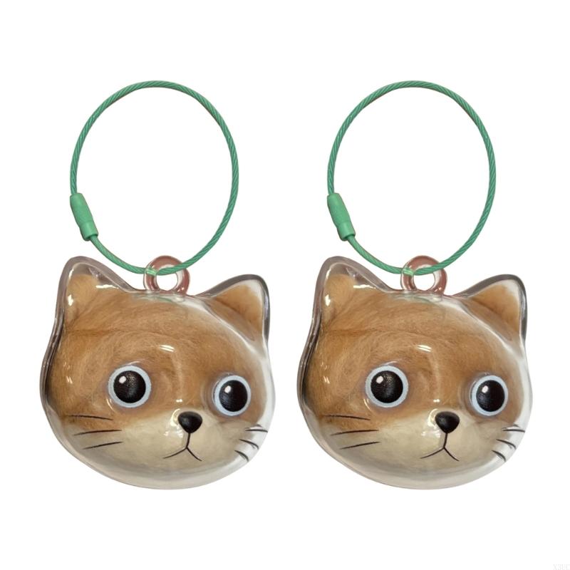 

Minimalists Cats Hair Memorial Keepsakes For Key Bag Charm Daily Wear Pendant X3UC белый