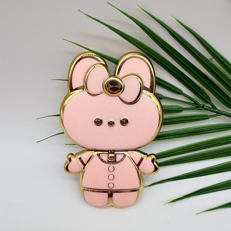 

360° Rotating Bracket 2 In 1 Cartoon Rabbit Make-up Mirror Phone Holder Universal Foldable Desktop Stand Case Accessories
