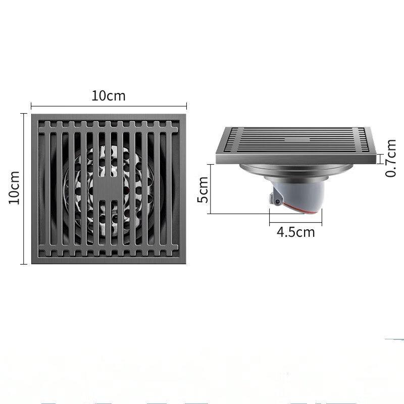 CHENDU 10mm Thick Grey Bathroom Floor Drain (2-Pack)