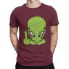 Angry Alien Head Flipping The Bird Middle Finger Men T Shirts Resident Alien Amazing Tees Short Sleeve O Neck T-Shirts Cotton
