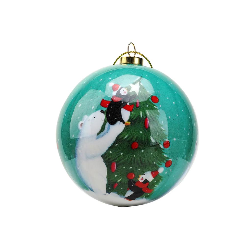 8CM Cm Christmas Ball Ornaments Creative Christmas Tree Decorations Household Outdoor Fun Pvc Inflatable Toy Ball Christmas Gift