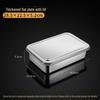Square Stainless Steel Tiramisu Cake Mold and Deep Plate Set