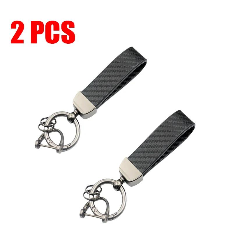 Car Sleek Carbon Fiber Style Keychain - 360° Rotatable, Universal Fit with Anti-Lost D-Ring, Durable for Men & Women Amagi