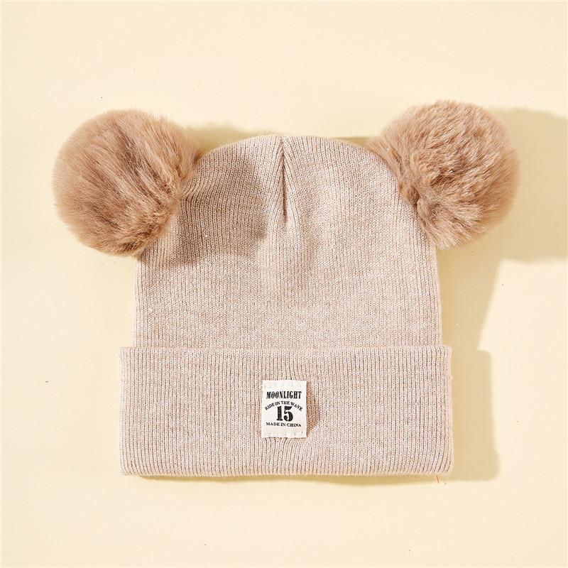 Herbst Winter Baby Warme Gestrickte Hüte Mit Pom Kinder Stricken Beanie Hut Einfarbig Kinder Hut Für Jungen Mädchen Zubehör