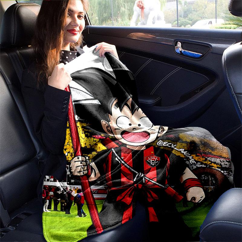 1pc Dragon Ball Fusion Flannel Blanket Soft Warm Throw Blanket for Bedroom Living Room Bed Travel Camping Picnic Gift. MT7150171