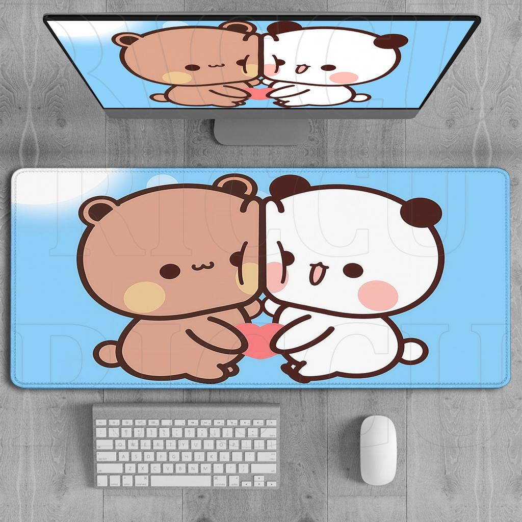 BuBu DuDu Natural Rubber Mouse Pad carpet Cute HD Desk Mat Extended Gaming Keyboard Mats Large PC Accessories XXL Gamer Mousepad