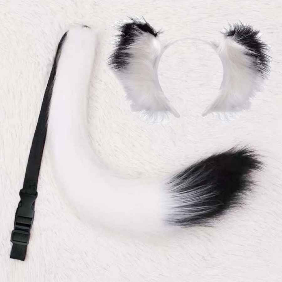 Sexy Fox Mask Tail Set Holiday Party Role Play Furry Animal Mask Tail Halloween Masquerade Party Props Stage Performance Set