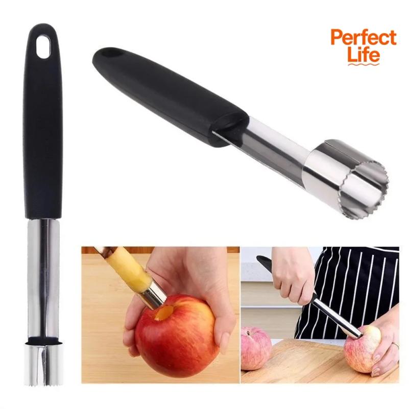 Descorazonador de manzanas, deshuesador de peras, deshuesador de frutas, fácil de quitar semillas, pimienta, quitar el hueso, herramienta de cocina, utensilio