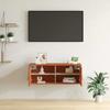 Wall Cabinet Wax Brown 80 x 30 x 30 cm Solid Pine Wood
