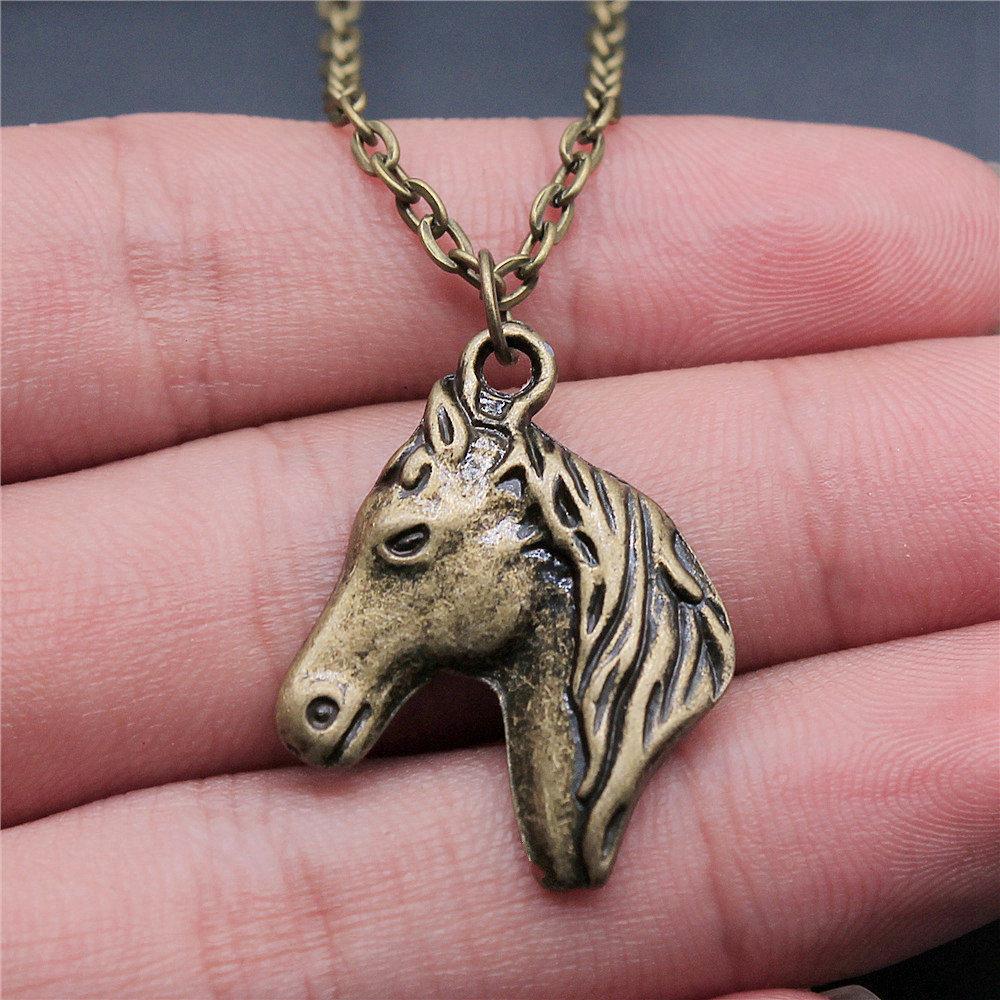 Unicorn Horse Fantasy Pendant Antique Bronze Metal Women Choker Necklace High Quality Gift