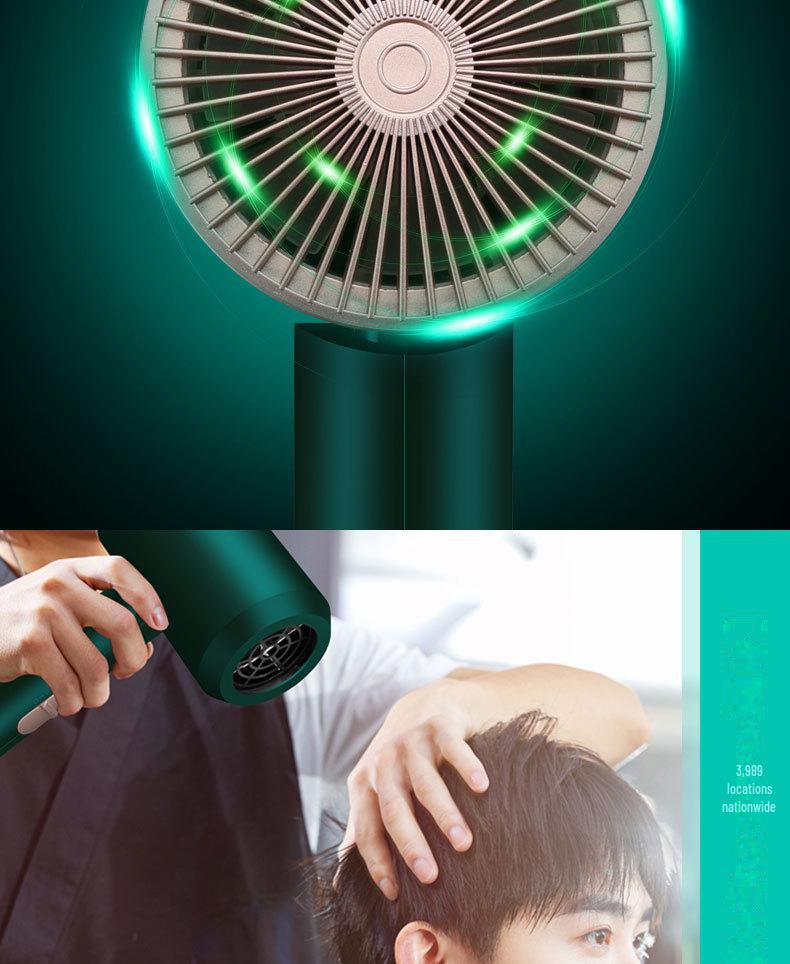 Portable Foldable Hair Dryer: Silent, High-Power, Negative Ion Technology for Gentle Home & Dormitory Use.