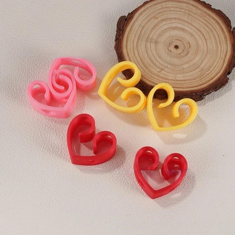 1-5 Stück Herzförmige Wiederverwendbare Essstäbchen-Helfer für Erwachsene Kinder Essstäbchen-Trainingshilfe Rutschfester Sushi-Essstäbchen-Scharnierverbinder