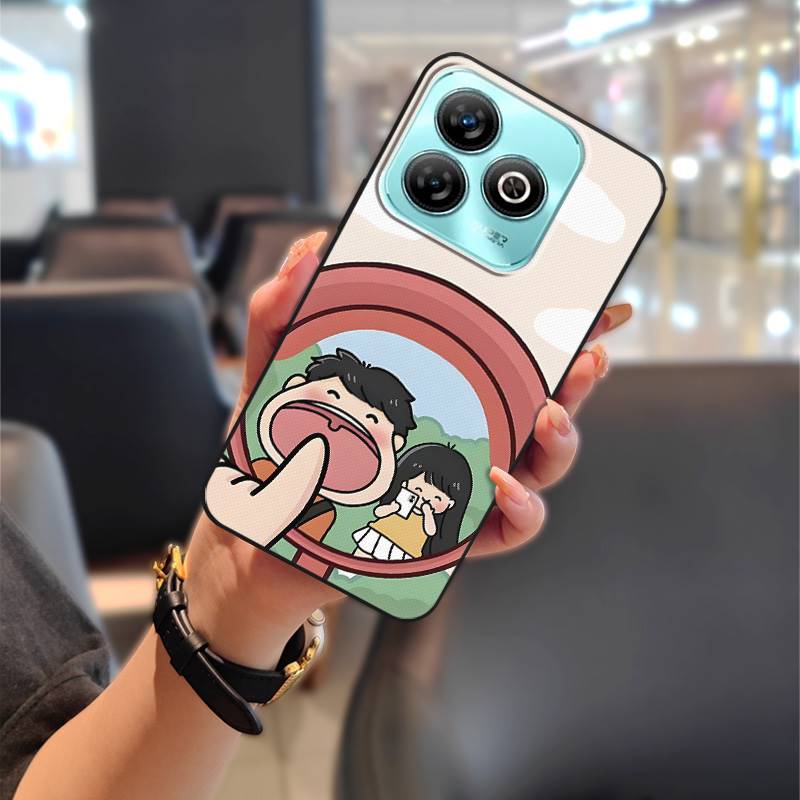 Graffiti Anti-dust Phone Case For ZTE Blade A75 4G/Z2359 TPU Couple Anti-knock Cartoon Protective Silicone Cute Durable