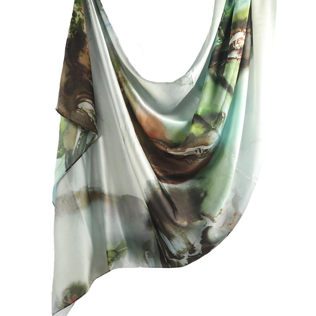 180×85cm Water Print Shawl Hijab Scarves Muslim Ethnic Woman Chiffon Silk Bandanas Printed Hijabs