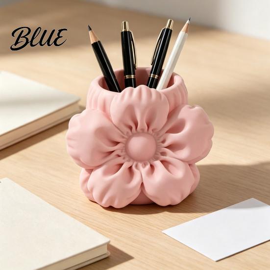 Office Supplies Holder Flower Shape Pen Holder 3D Printing Stand Durable PLA Storage Back to School Gift Case Desktop Organizer for Pencils Markers