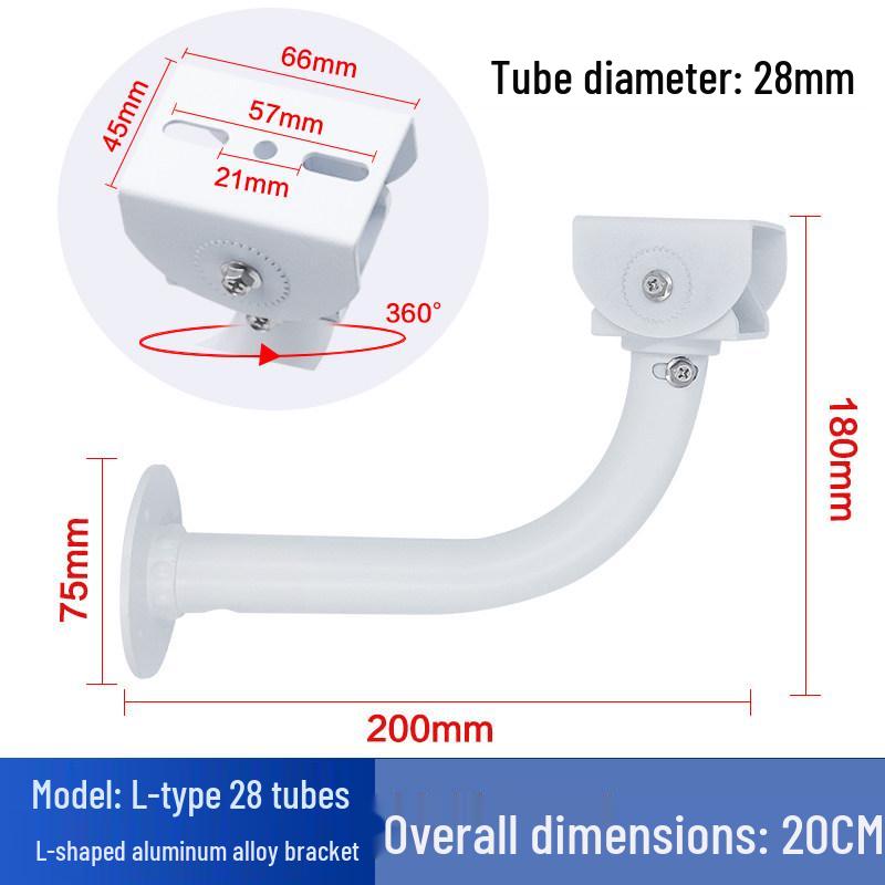Aluminum L-Shaped Outdoor Universal Gooseneck Extension Arm for Camera Mounts