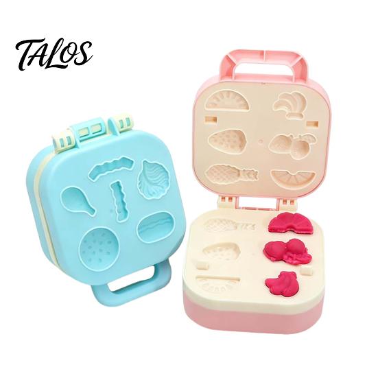 Clay Dough Molds Kids Polymer Press Mold with Handle, DIY Plasticine Molding Tools Sculpting Machine, Children Modeling Making 3D