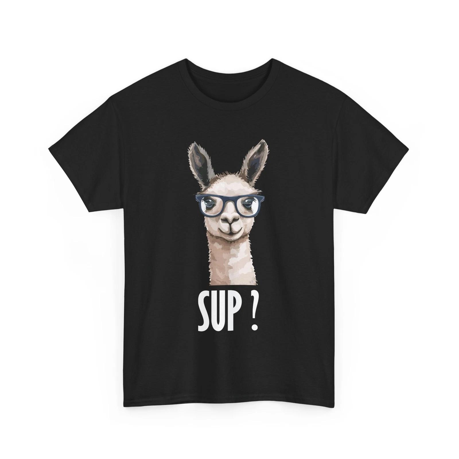 Llama Shirt, Llama with Glasses Shirt, Llama Animals Lovers Cute Shirt S