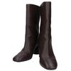 HERMES [Excellent condition] Defire stitched leather short boots shoes 40 Dark brownUsed