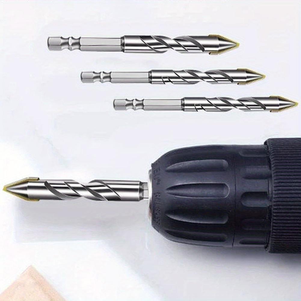 3 Pcs Eccentric Twist Drill Bit High-Strength Drill Bits Sets 6mm/8mm/10mm/12mm Metal Twist Drill Bits for Glass/Tile/Wood