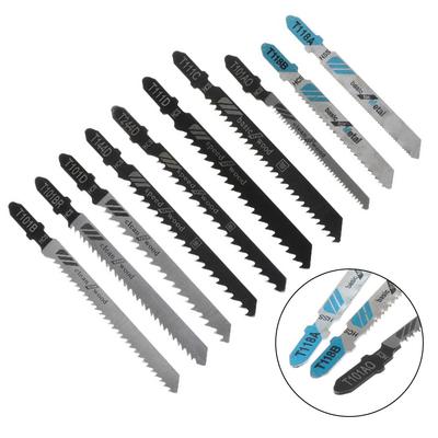 For Various Projects Grey Jigsaw Blades 10pcs Saw Blades Set Metal Cutting Blades High Carbon Steel Material Versatile Usage