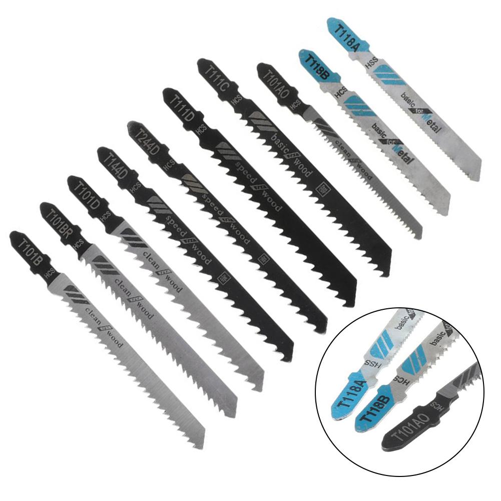 10pcs Electric Saw Blades Jigsaw Blades For Woodworking Metal Plastic Machines Woodworking Aluminum Saw Blade Set