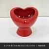 European-style Ceramic Heart-shaped Vase Creative Hydroponic Simulation Flower Arrangement Container for Room Heart-shaped Vase