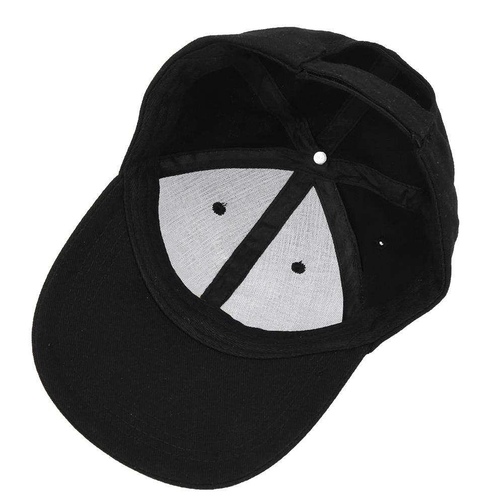 Black Cotton Unisex Spring Autumn Sports Cycling Baseball Hat Outdoor Sunscreen