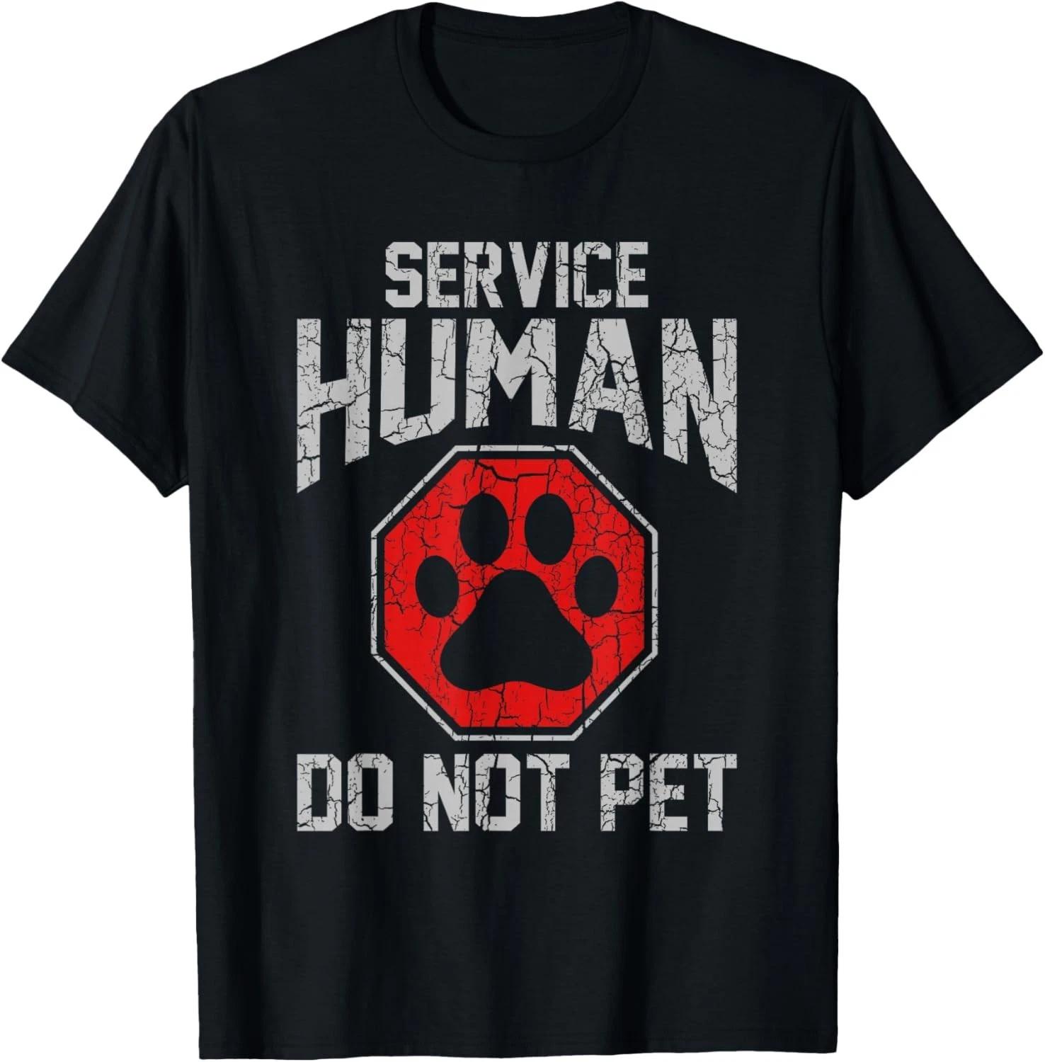 Service Dog Human Do Not Pet Funny Vintage Rescue Dog Owner Gift Unisex T-Shirt 3XL
