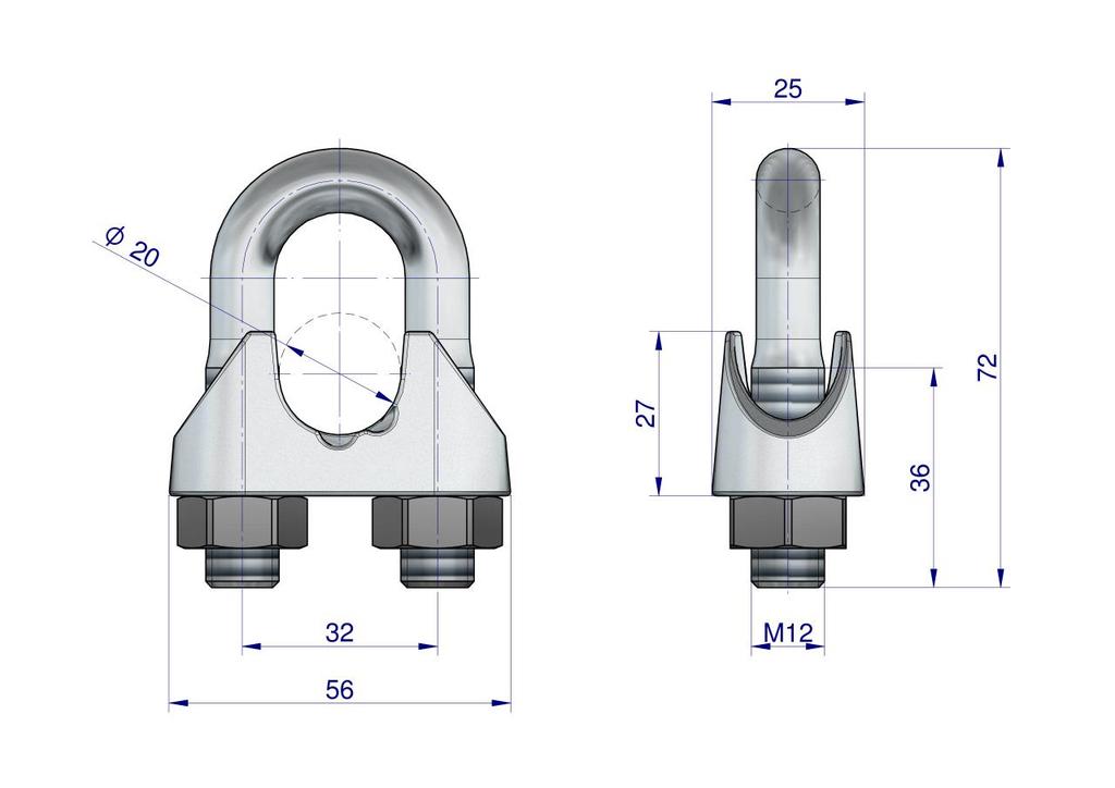 Zacisk Linki Stalowej 20Mm Teger, (Sprzedawane Po 10)