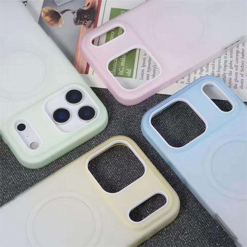 Luxury 2 in 1 Gradient Jelly Magnetic Case For iPhone 17 Air 16 15 14 13 12 11 Pro Max Plus For Magsafe Wireless Charging Matte Cover