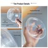 Disposable 700ml Plastic Bowls with Lids for Bingfen (100 Count)