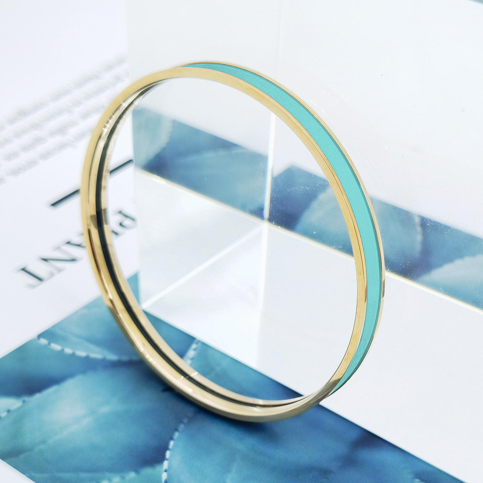 

H Круглый браслет с закрытым горлом, эмалированный цветной