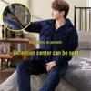 Men's Winter Cotton-Padded Jacket & Thick Coral Fleece Pajamas for Prisoners